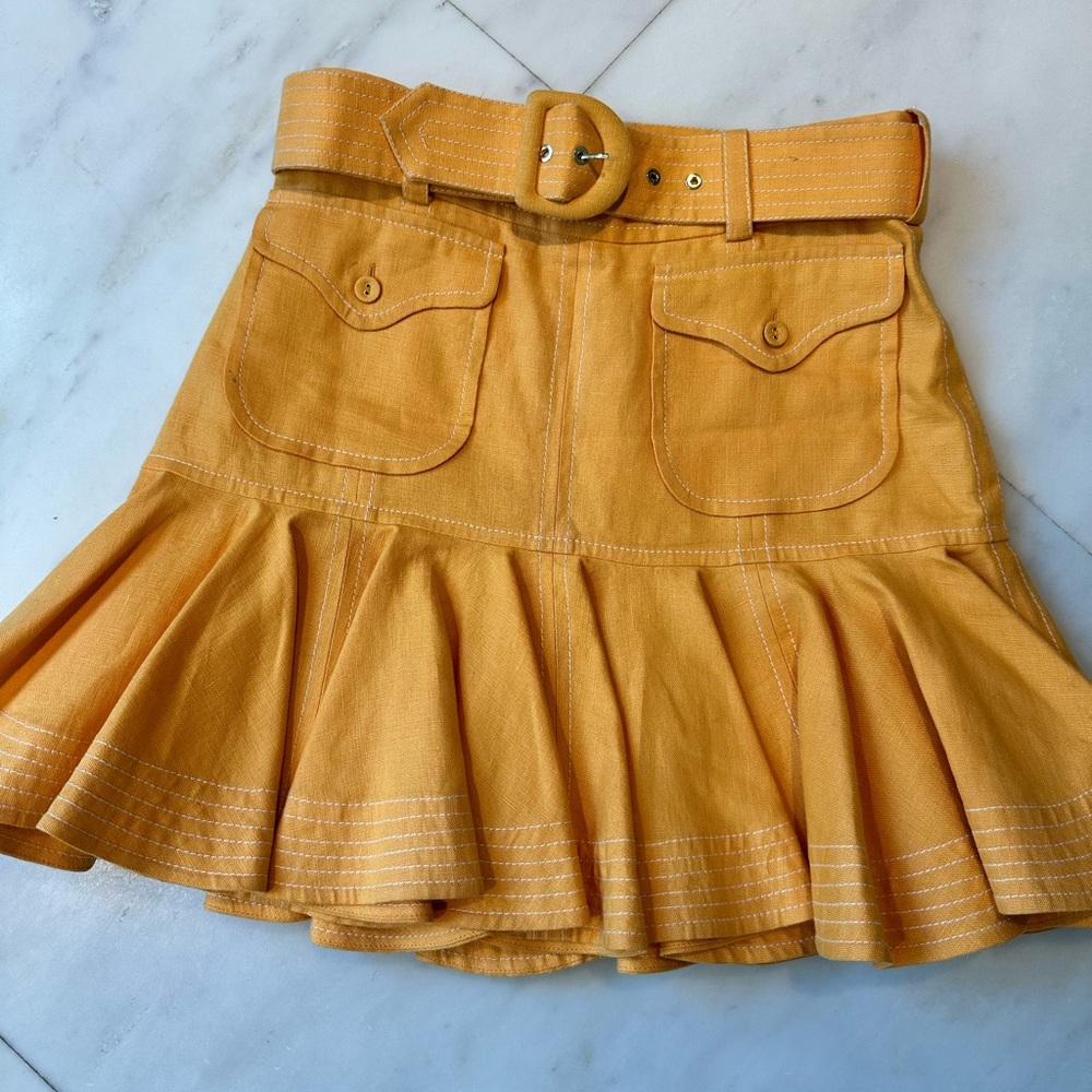 ZIMMERMAN linen mini skirt - size 2
